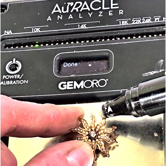 Vintage 10K Seed Pearl Diamond Victorian Sun Star Brooch - Picture 5 of 8